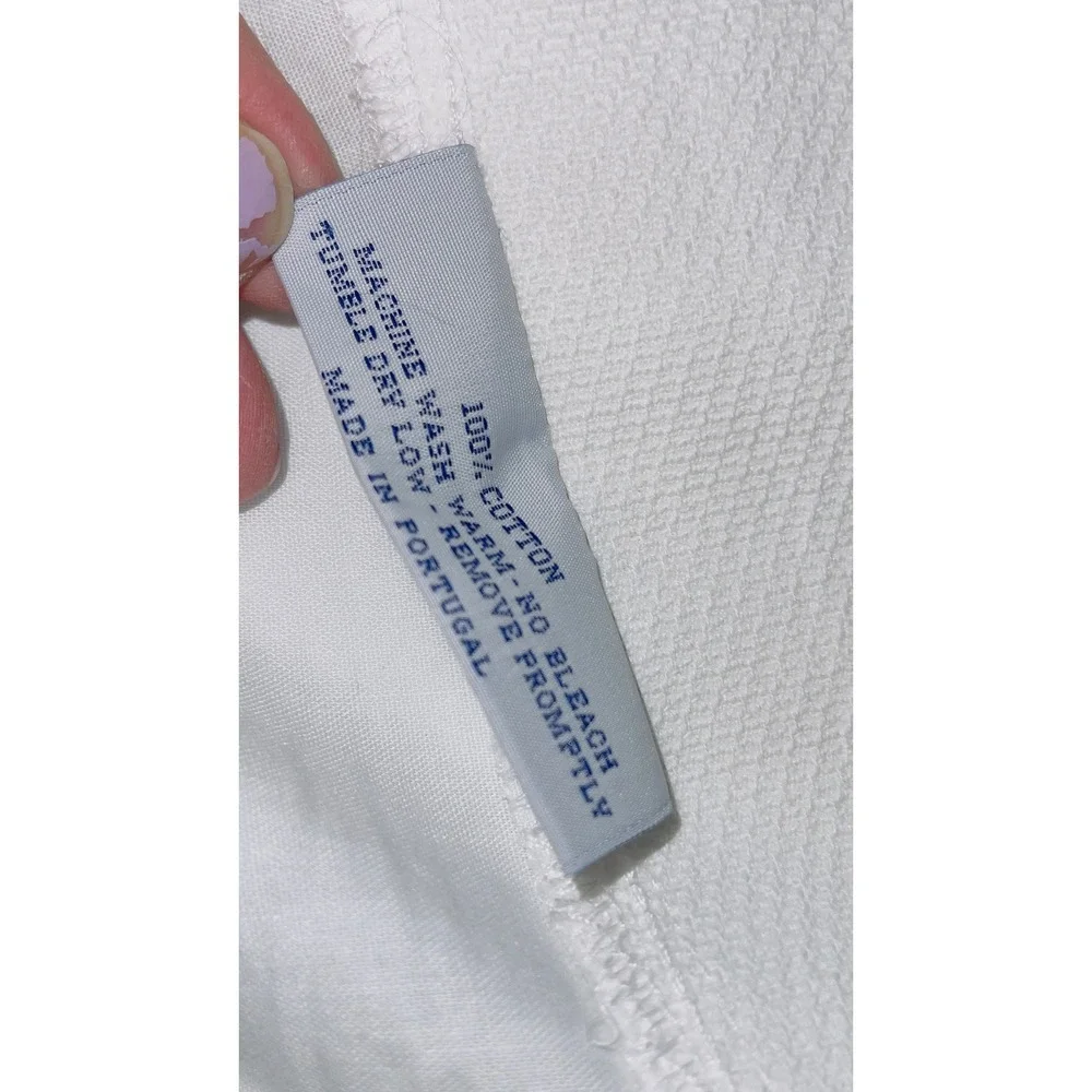 Bates of Maine Woven White Cotton Bedspread Twin Coverlet Made in Portugal